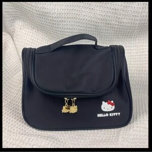Hello Kitty Black and Gold Cosmetic Bag